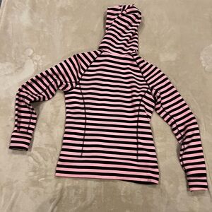 Lulu pink and black stripped sweatshirt